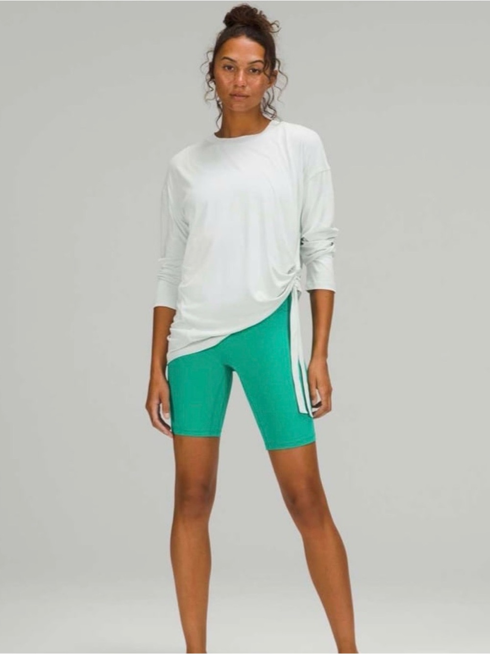Lululemon Side Cinch Long Sleeve Ocean Air Size 4